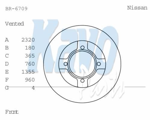 KAVO PARTS Jarrulevy BR-6709